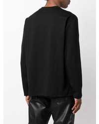 T-shirt à manche longue noir MSGM