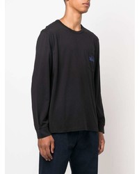 T-shirt à manche longue noir Woolrich