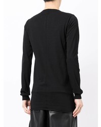 T-shirt à manche longue noir Rick Owens