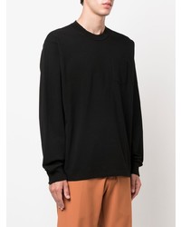 T-shirt à manche longue noir Sacai