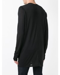 T-shirt à manche longue noir Rick Owens