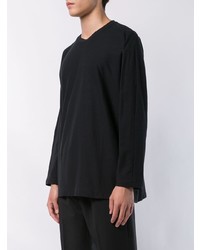 T-shirt à manche longue noir Homme Plissé Issey Miyake