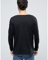 T-shirt à manche longue noir Asos