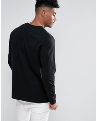 T-shirt à manche longue noir Asos