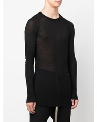 T-shirt à manche longue noir Rick Owens