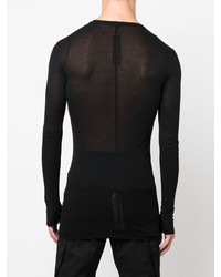 T-shirt à manche longue noir Rick Owens