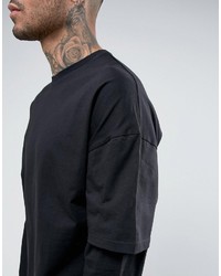 T-shirt à manche longue noir Asos