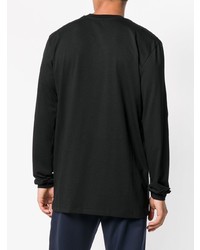 T-shirt à manche longue noir MSGM