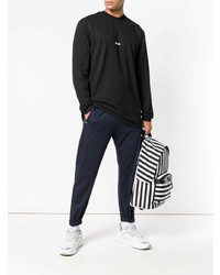 T-shirt à manche longue noir MSGM