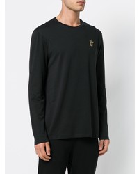 T-shirt à manche longue noir Versace Collection