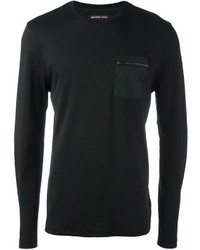 T-shirt à manche longue noir Michael Kors