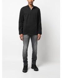 T-shirt à manche longue noir Calvin Klein Jeans