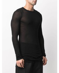 T-shirt à manche longue noir Rick Owens