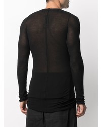 T-shirt à manche longue noir Rick Owens