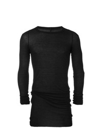 T-shirt à manche longue noir Rick Owens