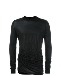 T-shirt à manche longue noir Rick Owens