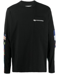 T-shirt à manche longue noir Sacai