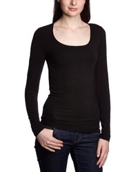 T-shirt à manche longue noir Selected Femme