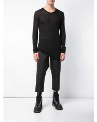 T-shirt à manche longue noir Rick Owens