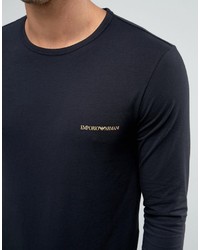 T-shirt à manche longue noir Emporio Armani