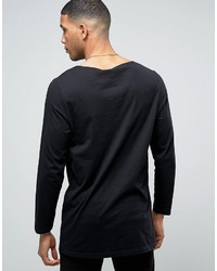 T-shirt à manche longue noir Asos