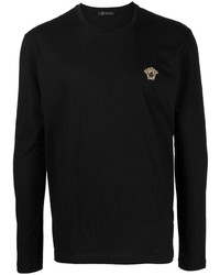 T-shirt à manche longue noir Versace