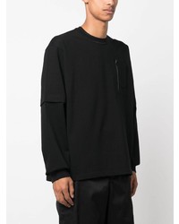 T-shirt à manche longue noir Sacai