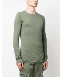 T-shirt à manche longue olive Rick Owens