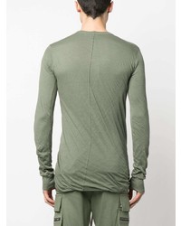 T-shirt à manche longue olive Rick Owens