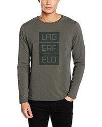T-shirt à manche longue olive Karl Lagerfeld