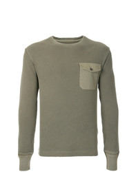 T-shirt à manche longue olive Kent & Curwen