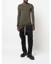 T-shirt à manche longue olive Rick Owens