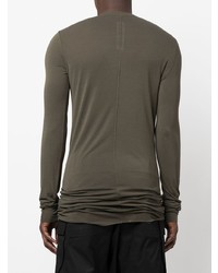 T-shirt à manche longue olive Rick Owens