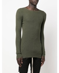 T-shirt à manche longue olive Rick Owens