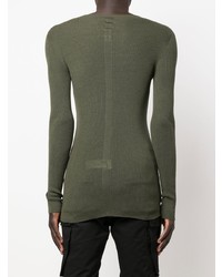 T-shirt à manche longue olive Rick Owens