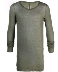 T-shirt à manche longue olive Rick Owens