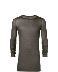 T-shirt à manche longue olive Rick Owens