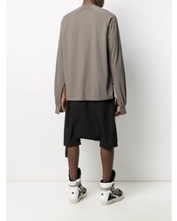 T-shirt à manche longue olive Rick Owens DRKSHDW