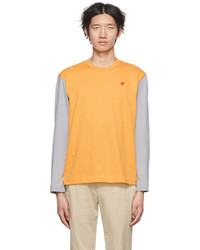 T-shirt à manche longue orange Comme Des Garcons Play