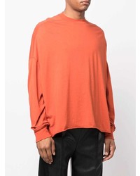 T-shirt à manche longue orange Rick Owens DRKSHDW