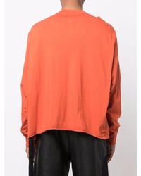 T-shirt à manche longue orange Rick Owens DRKSHDW