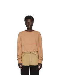 T-shirt à manche longue orange Eckhaus Latta