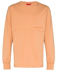 T-shirt à manche longue orange Eckhaus Latta