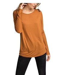 T-shirt à manche longue orange Esprit