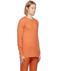 T-shirt à manche longue orange Rick Owens