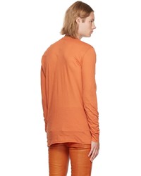 T-shirt à manche longue orange Rick Owens