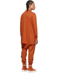 T-shirt à manche longue orange Rick Owens DRKSHDW