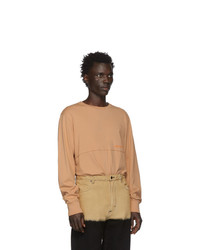 T-shirt à manche longue orange Eckhaus Latta