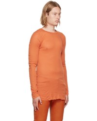 T-shirt à manche longue orange Rick Owens