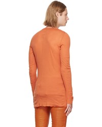 T-shirt à manche longue orange Rick Owens